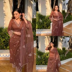 Maslin cotton party wear salwar suit